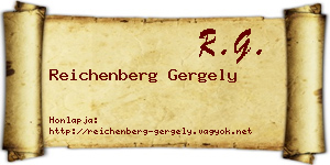 Reichenberg Gergely névjegykártya